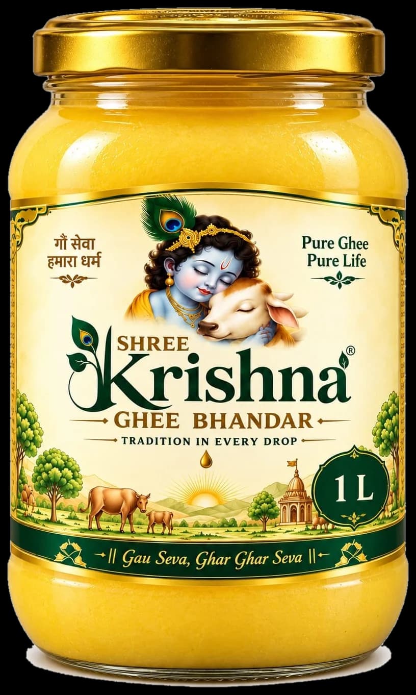 Shree Krishna A2 Desi Cow Ghee — 1 Litre, full view